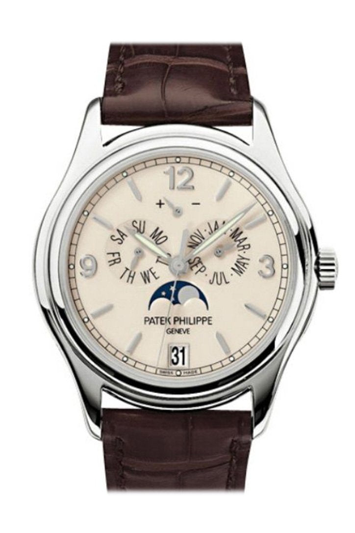 Patek Philippe Complications Moon Phase Annual Calendar 18kt White Gold Automatic Men's Watch 5146G-001