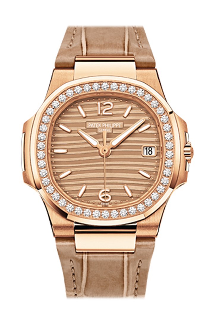Patek Philippe Nautilus 18K Rose Gold Diamond Ladies Watch 7010R-012