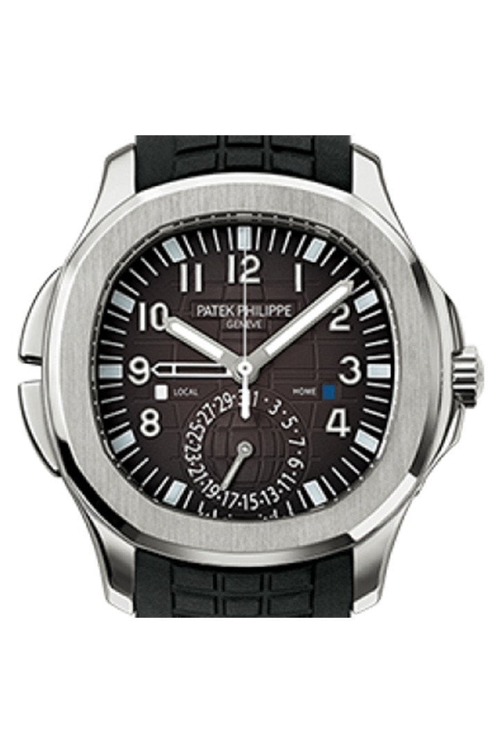 Patek Philippe Aquanaut Dual Time Black Dial Automatic Mens Watch 5164A-001