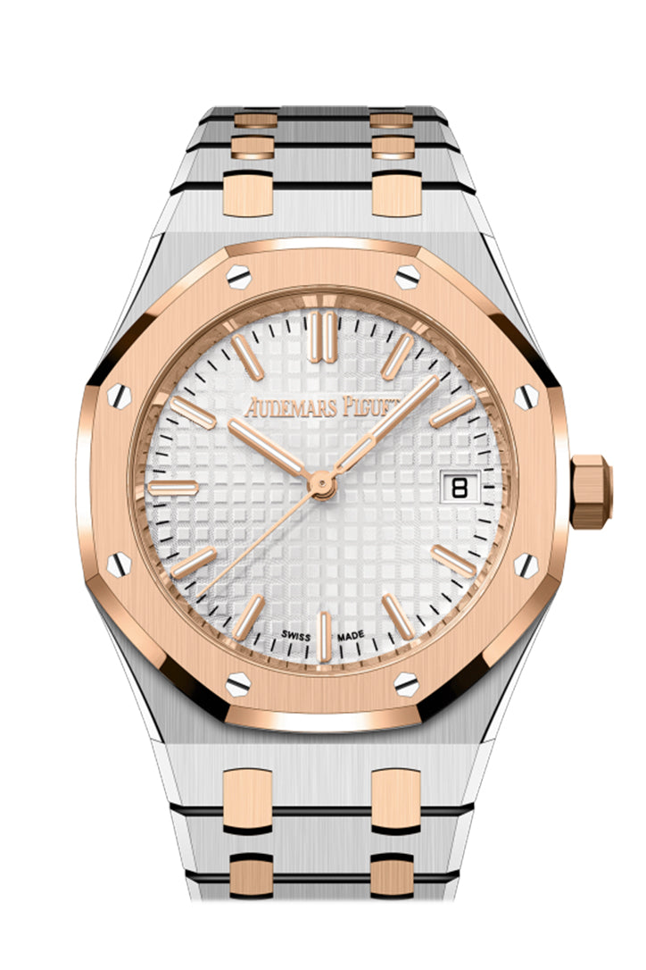 Audemars Piguet Royal Oak 34 Silver dial 18-carat pink gold Watch 77451OR.ZZ.1361OR.01