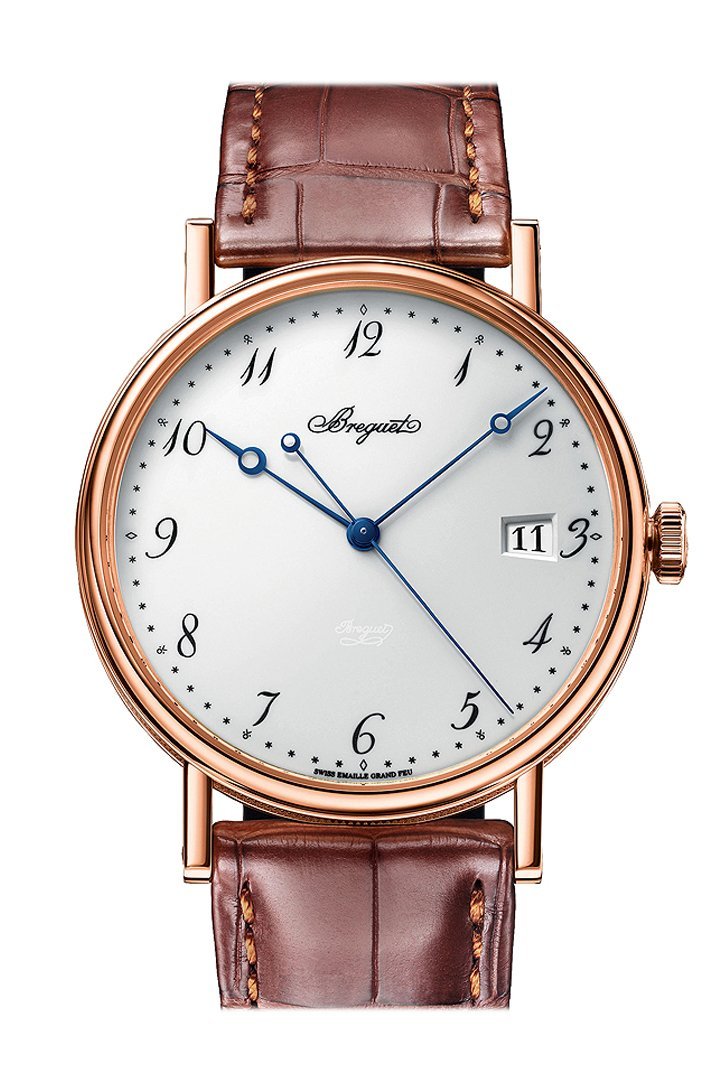 Breguet Classique Automatic White Dial Brown Leather Mens Watch 5177Br299V6 Silver
