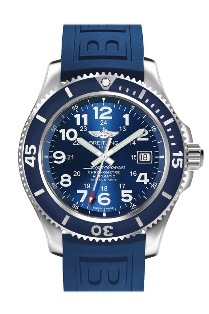 Breitling Galactic Unitime Blue Strap Men's Watch WB3510U0-A777