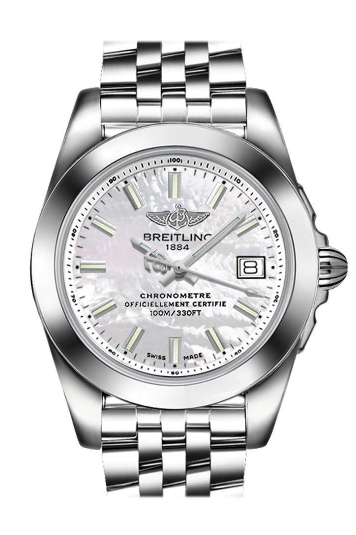Breitling Galactic 36 Mens Watch W7433012/a779-376A Pearl