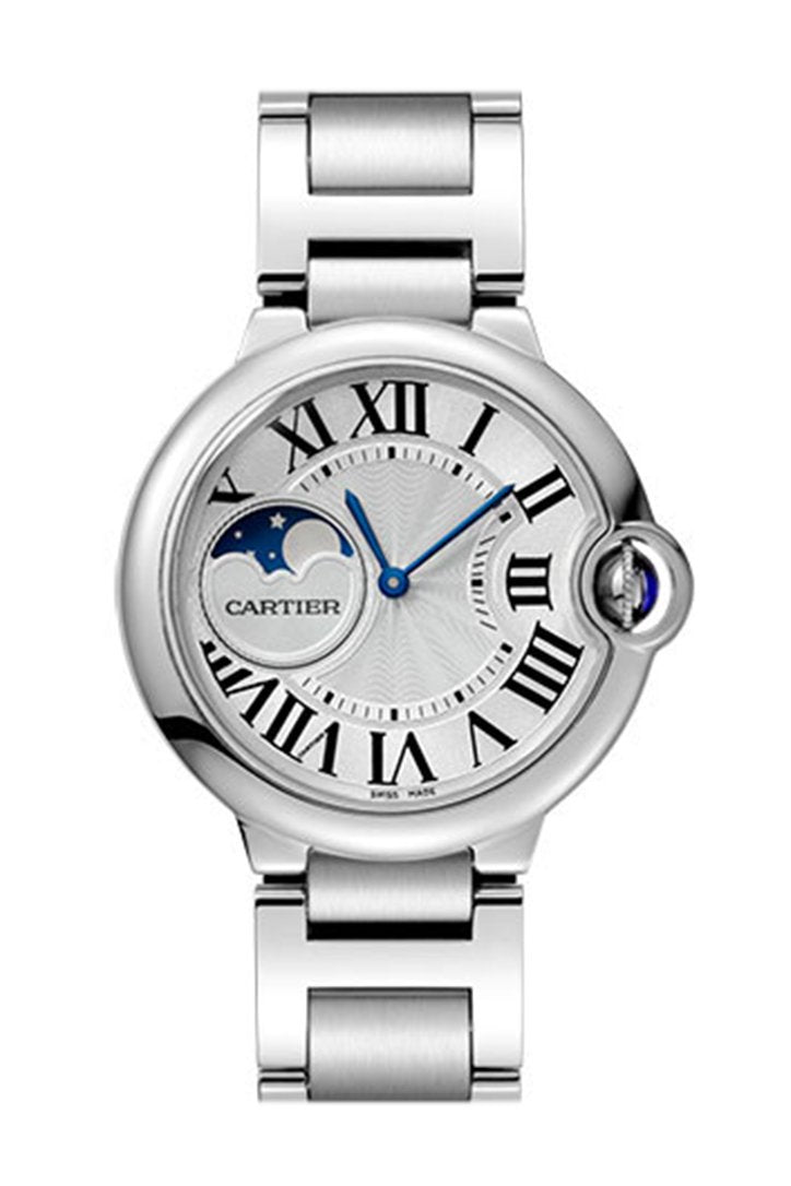까르띠에 발롱블루 Cartier Ballon Bleu 37MM Moonphase Automatic Ladies Watch WSBB0021