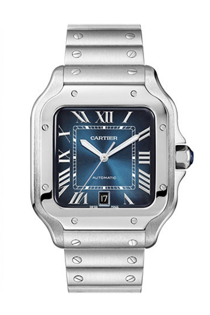 Cartier Santos De Blue Dial Men's Watch WSSA0030