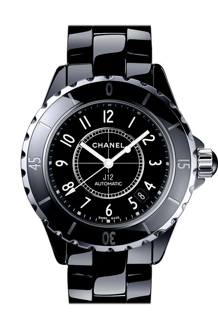 Chanel J12 Watch Calibre 121 38mm Black Ceramic And Steel Diamond I
