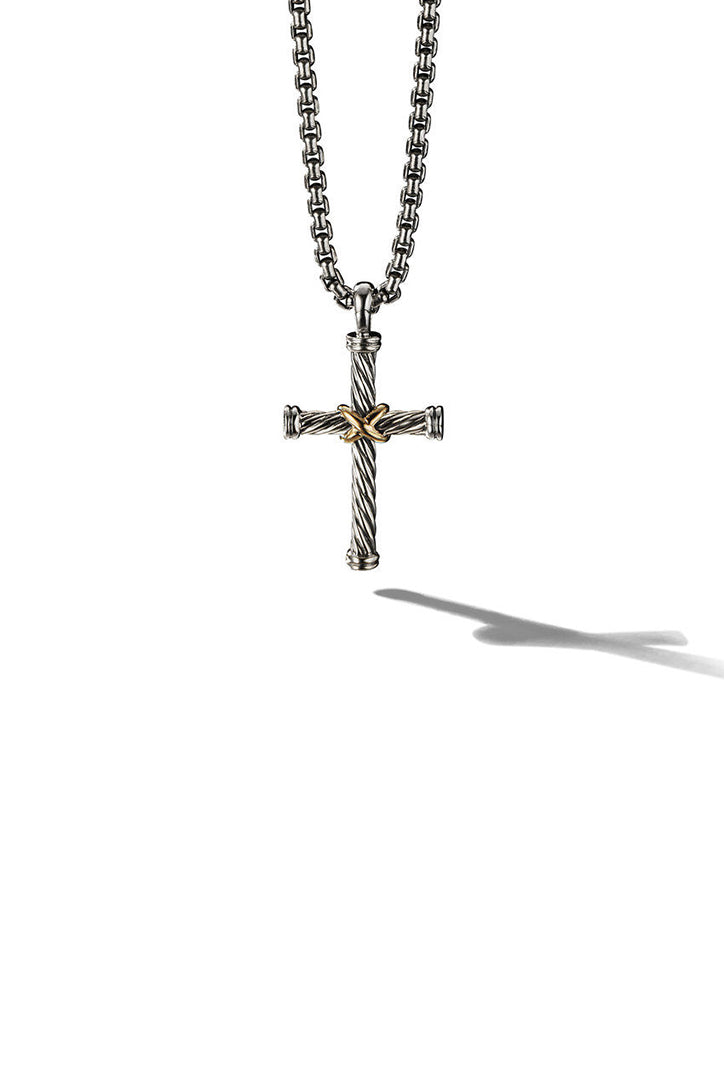 David Yurman Cable Cross with 18K Gold Pendant