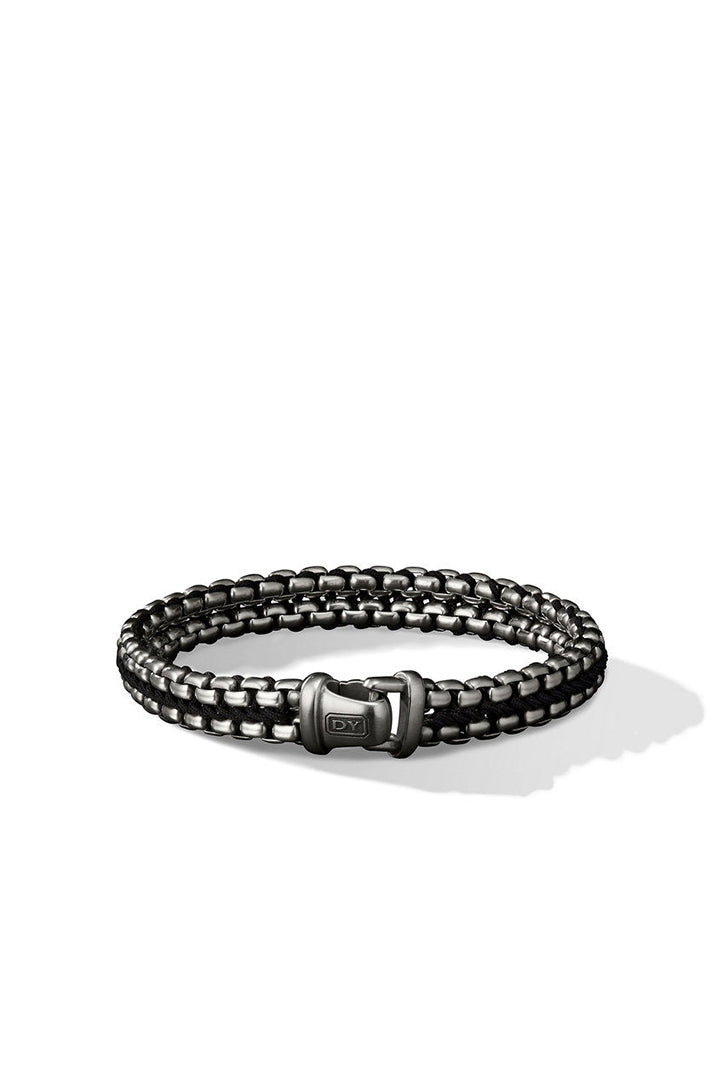 David Yurman Woven Box Chain Bracelet in Black