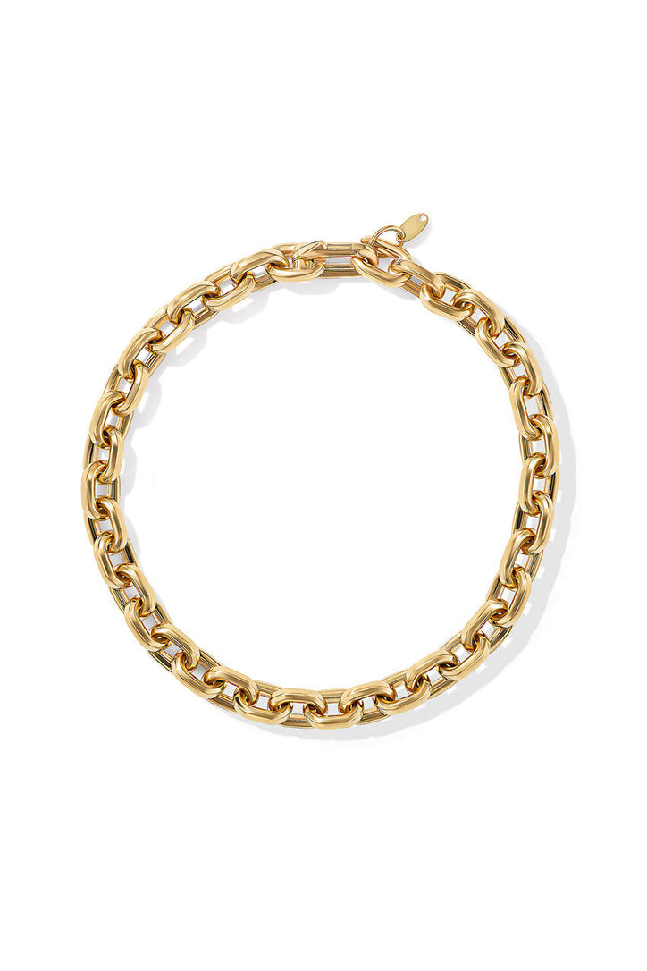 David Yurman Deco Chain Link Bracelet in 18K Yellow Gold