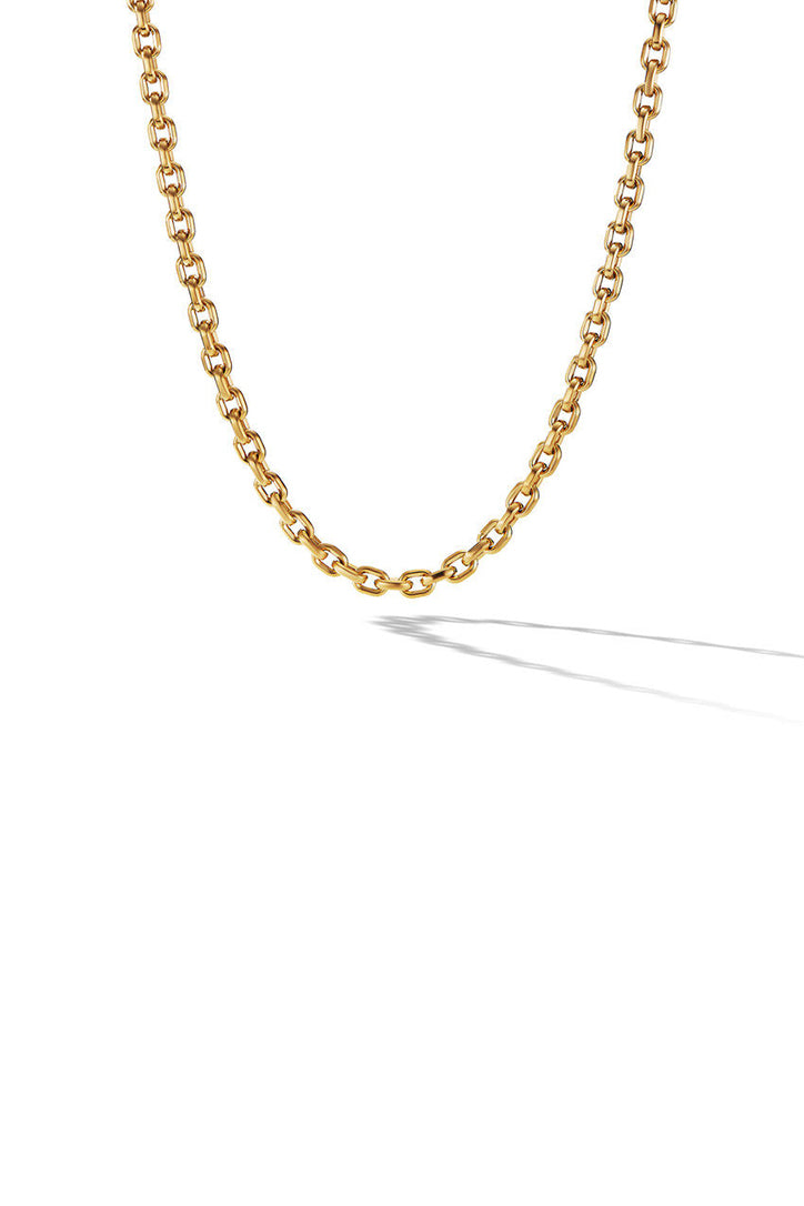 David Yurman Deco Chain Link Necklace in 18K Yellow Gold