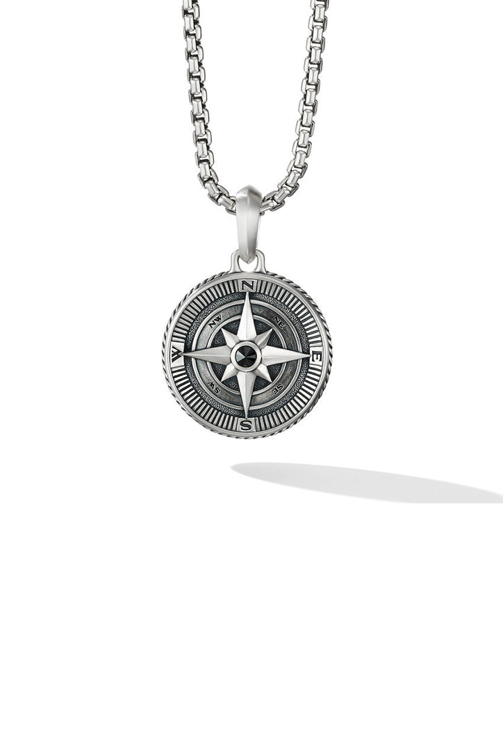 David Yurman Maritime® Compass Amulet with Center Black Diamond Pendant