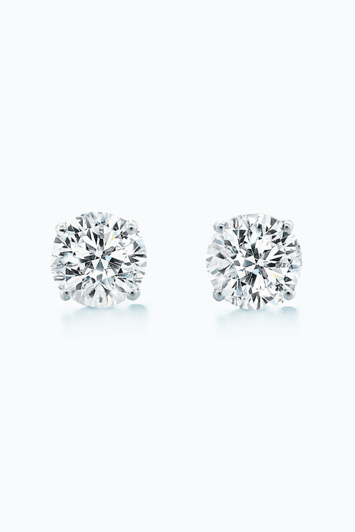 Studs Earrings 1ctw Lab-Grown Diamond Solitaire Studs Earrings Round Brilliant