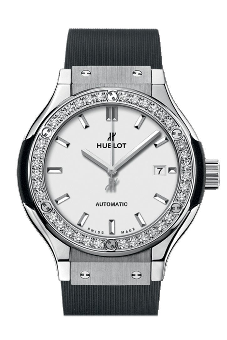 Hublot Classic Fusion 33Mm Quartz Titanium Ladies Watch 582.nx.2610.rx Silver