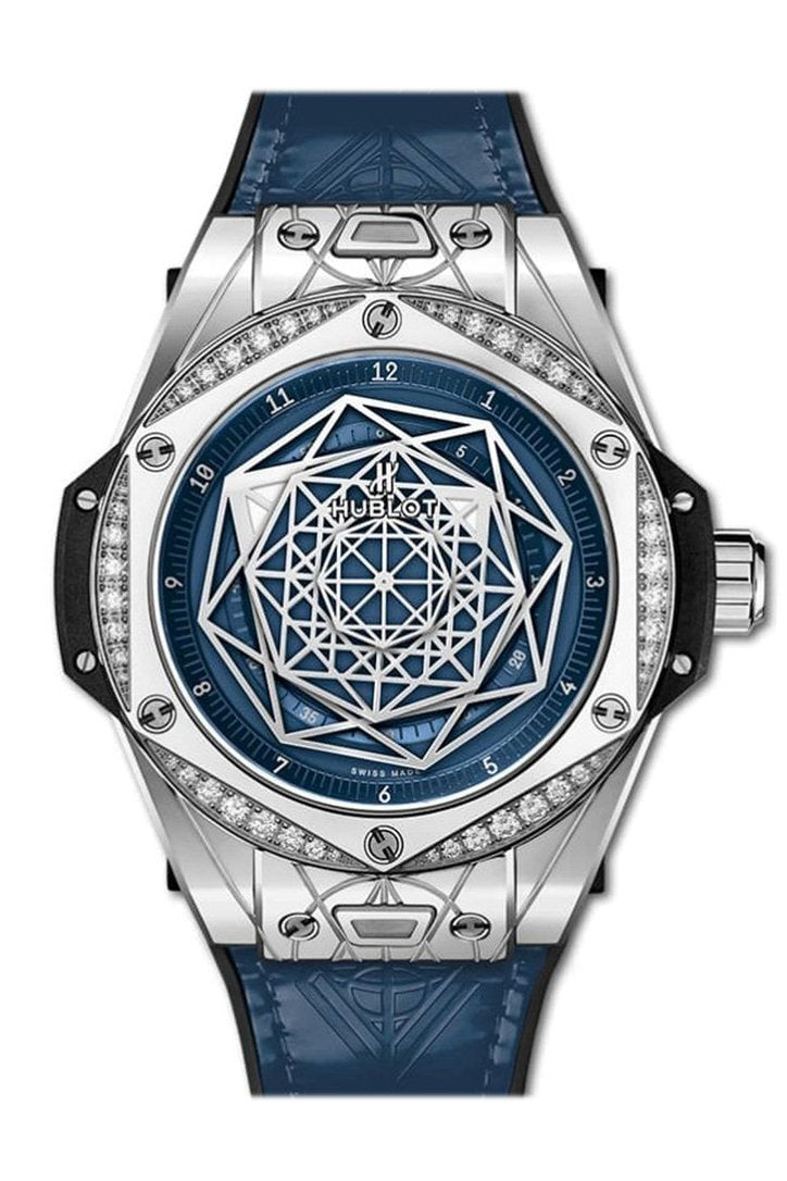 Hublot Big Bang One Click Sang Bleu Steel Blue Diamonds 39Mm Watch 465.sx.7179.vr.1204.mxm19
