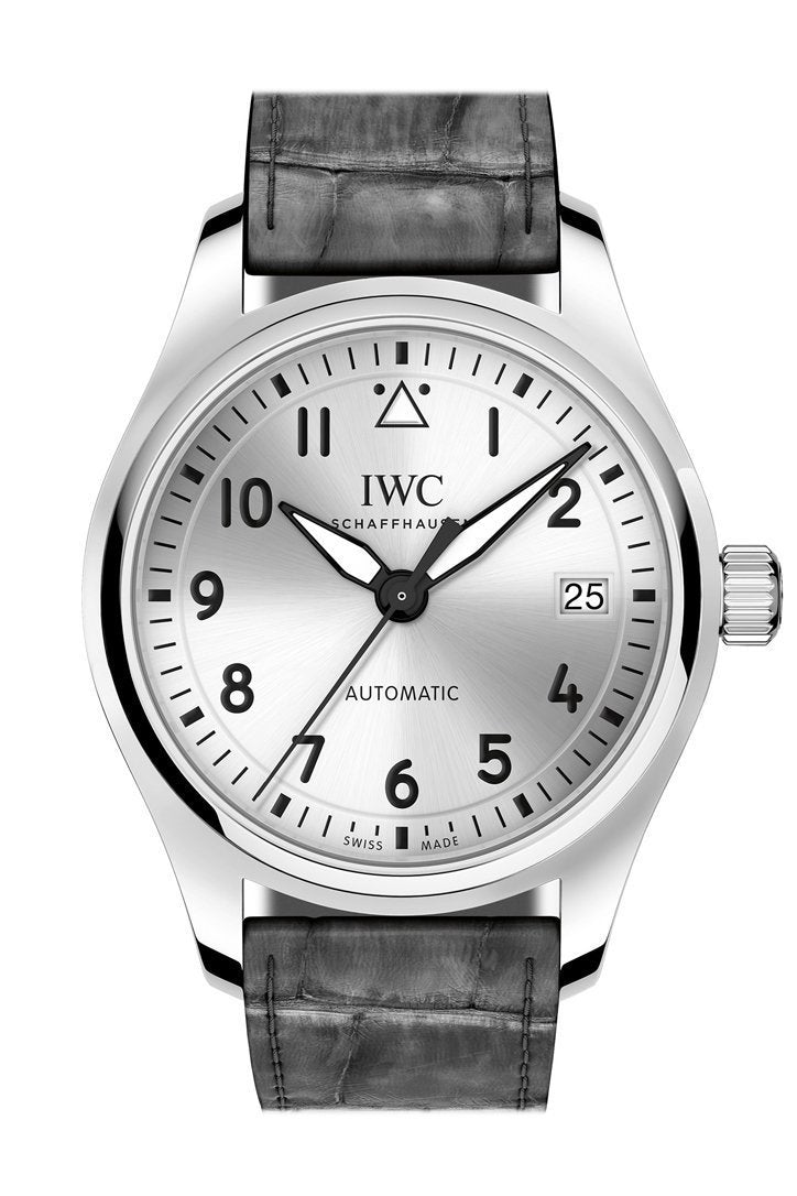 Iwc Pilot Silver Dial Automatic 36Mm Mens Watch Iw324007
