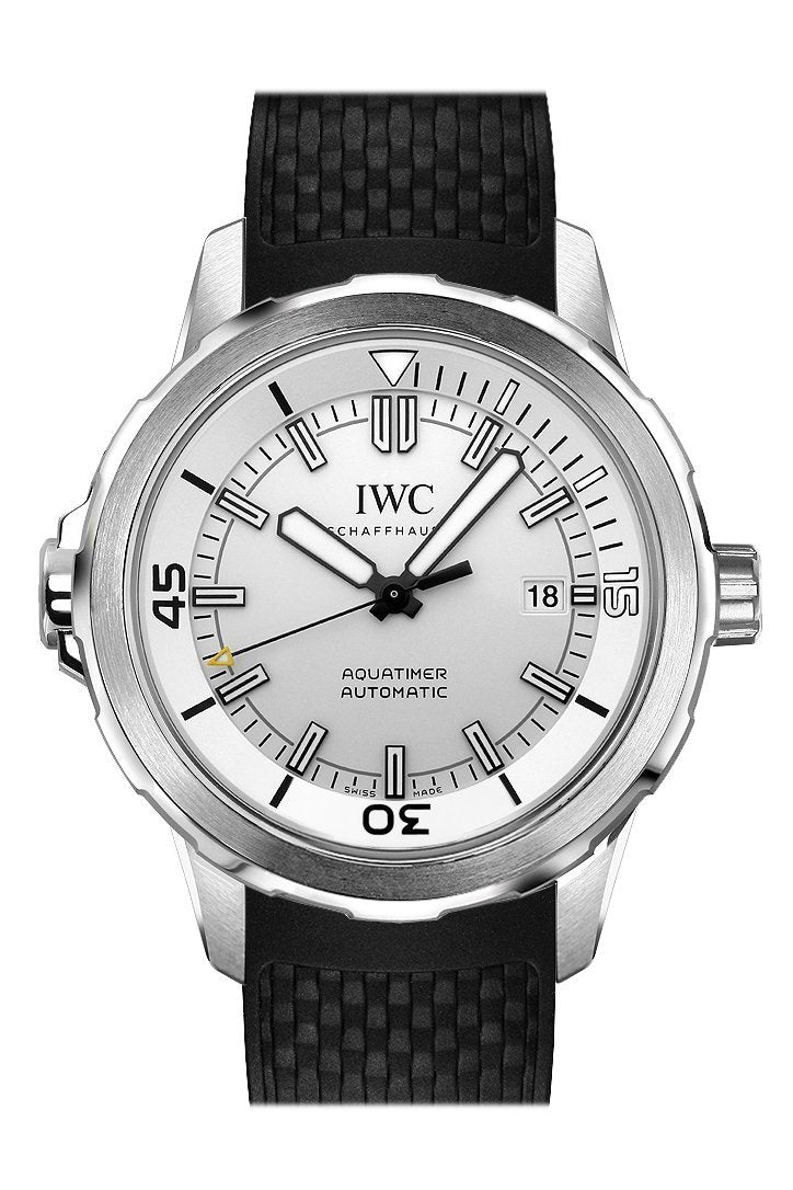 Iwc Aquatimer Automatic Silver Dial Black Rubber 42Mm Mens Watch Iw329003