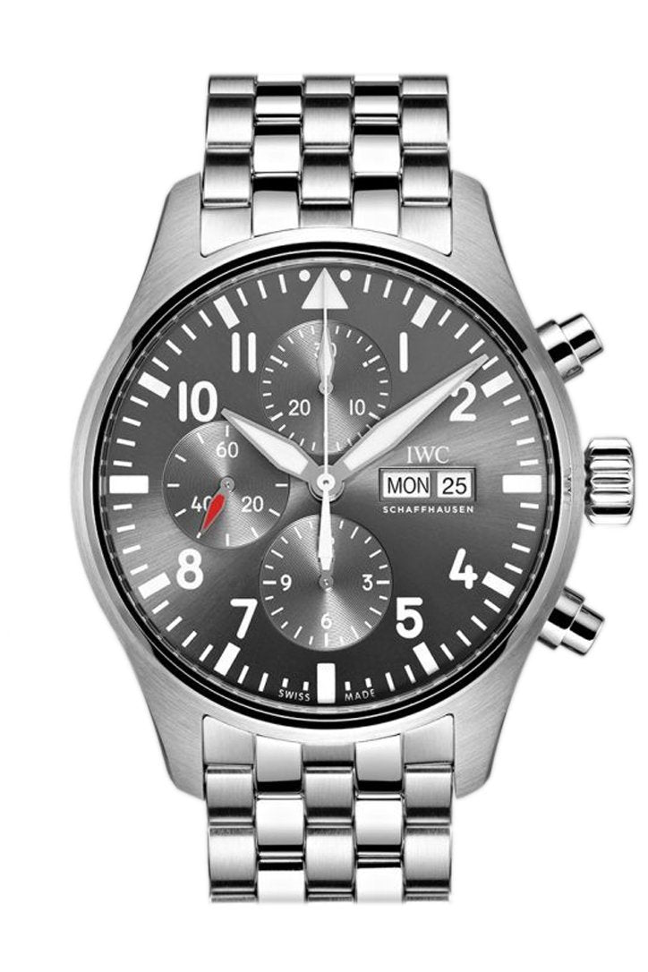 Iwc Pilot Spitfire Automatic Chronograph Grey Dial 43Mm Mens Watch Iw377719