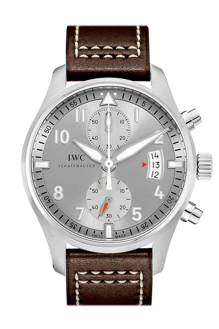 Iwc Pilot Spitfire Silver Dial Chronograph 43Mm Mens Watch Iw387809