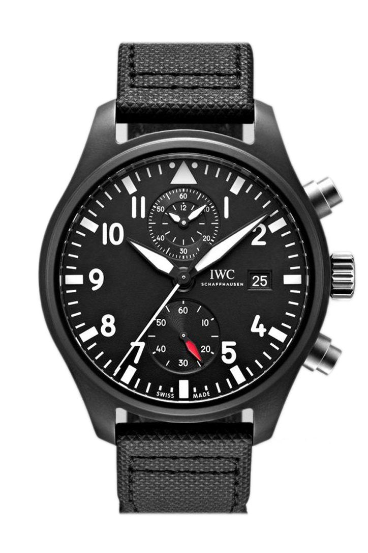 Iwc Pilots Top Gun Automatic Chronograph 44Mm Mens Watch Iw389001 Black