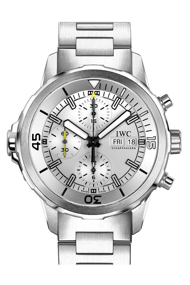 Iwc Aquatimer Chronograph Silver Dial Stainless Steel Mens Watch Iw376802