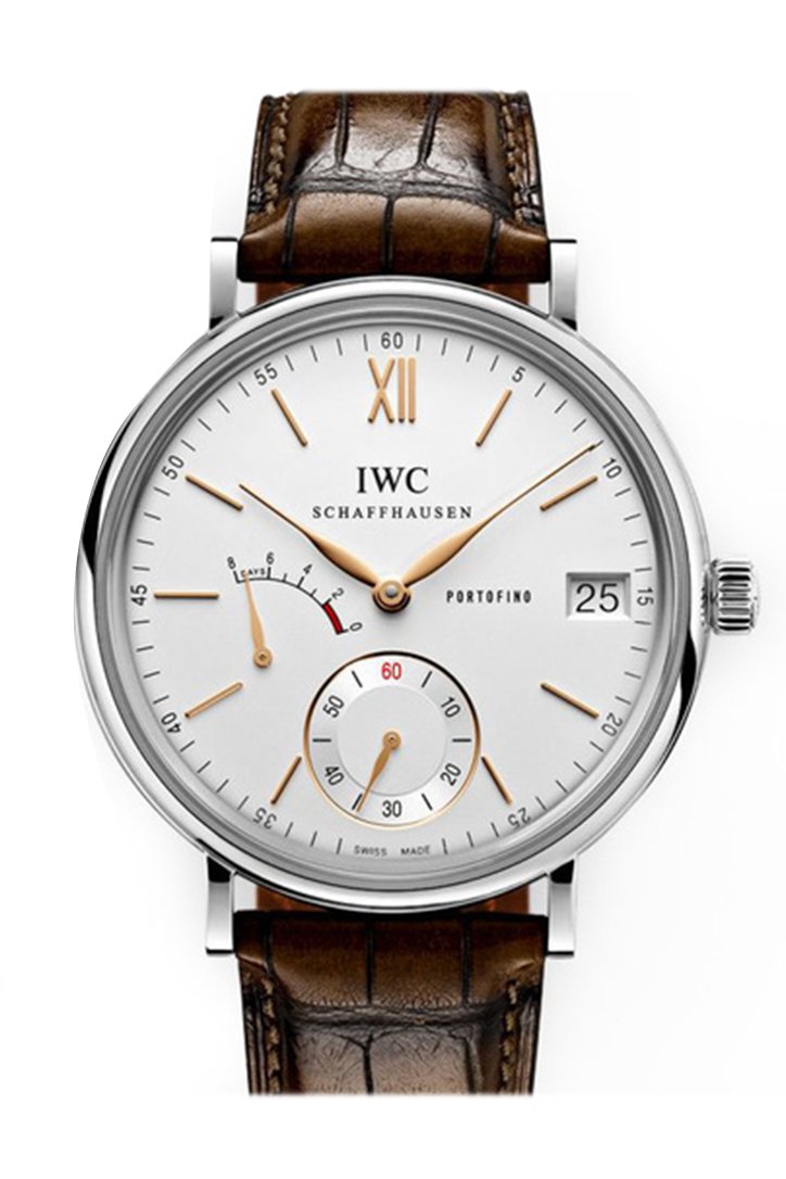 Iwc Portofino Hand Wound Eight Days Silver Dial Mens Watch Iw510103