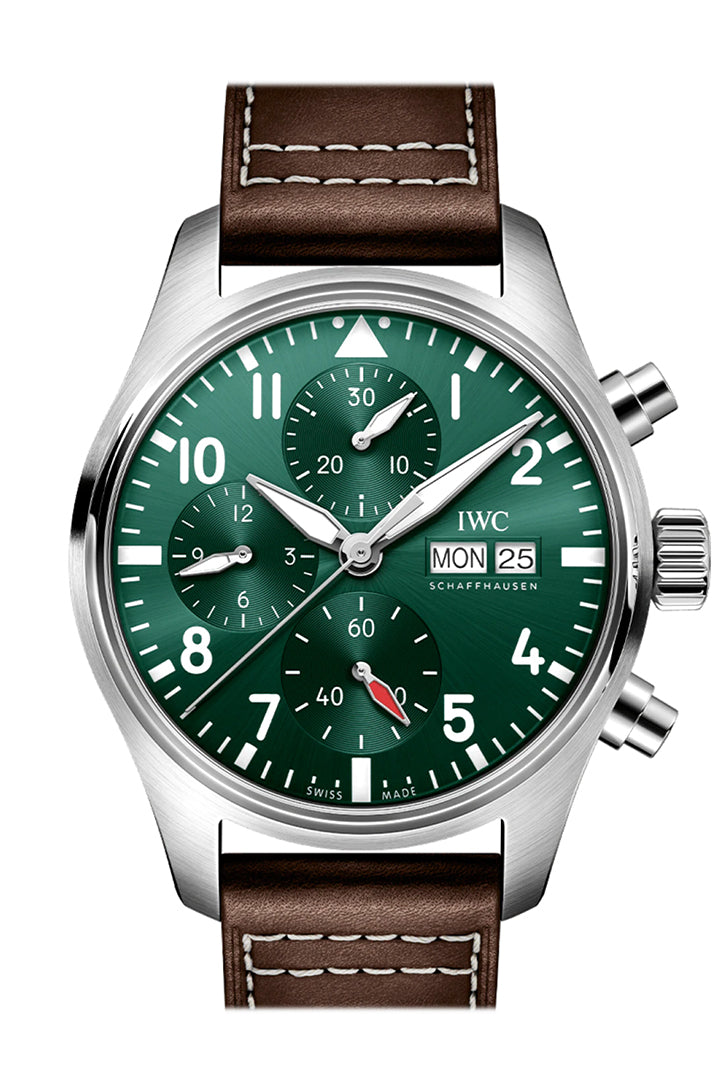 IWC Pilot Spitfire Silver Dial Chronograph 43mm Men's Watch IW387809