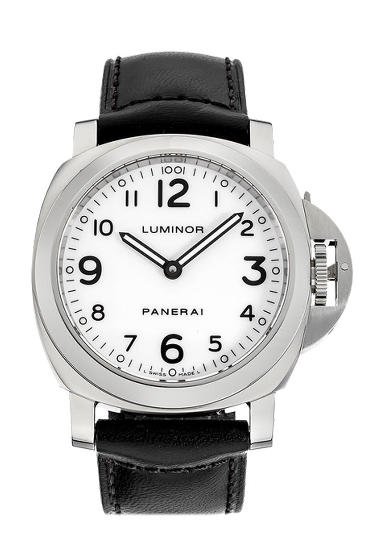 Panerai Luminor Base Stainless Steel Manual Pam00114 White Watch
