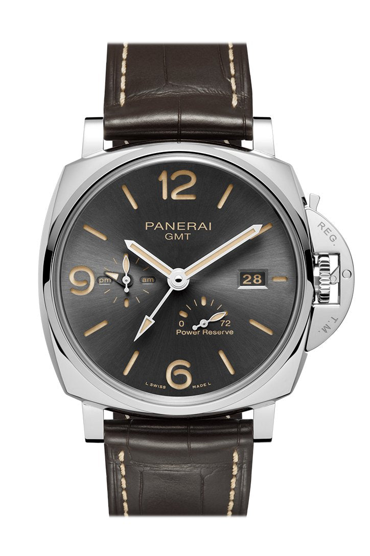 Panerai Luminor Due Gmt Anthracite Dial Automtic Mens Watch Pam00944