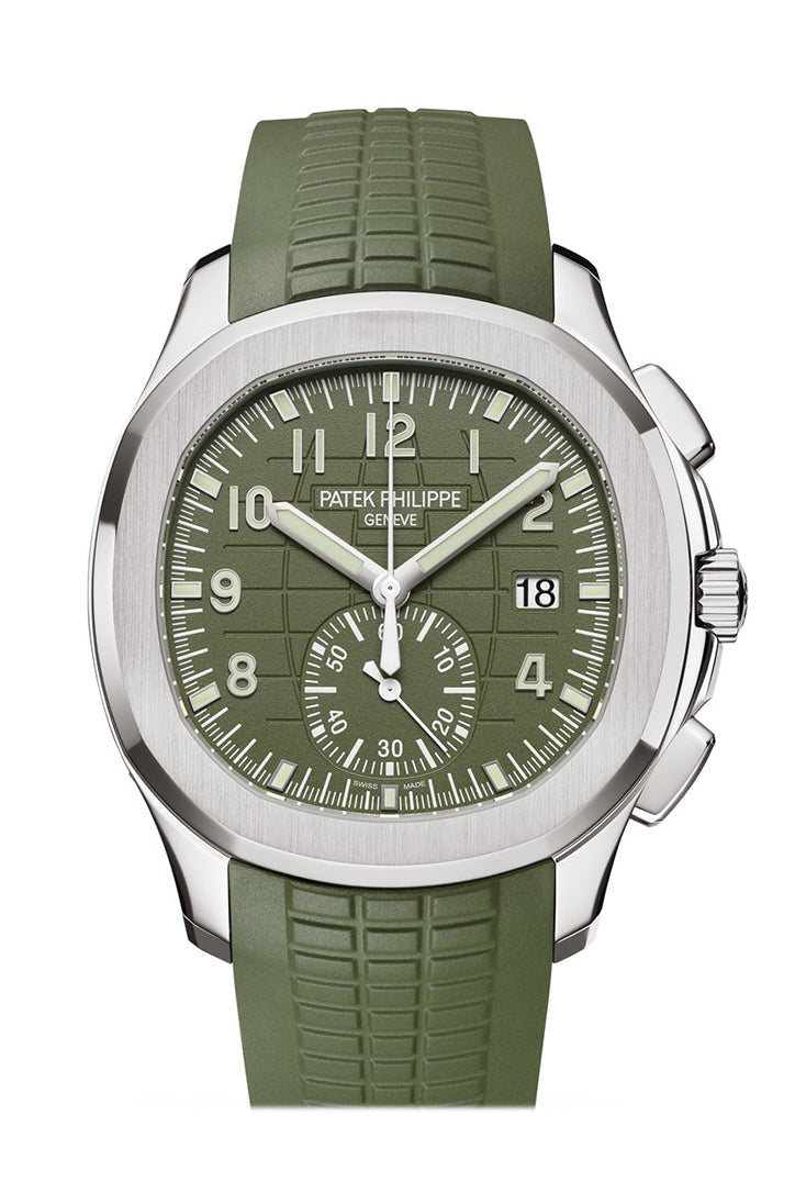 Patek Philippe Aquanaut Khaki Green White Gold Watch 5968G-010