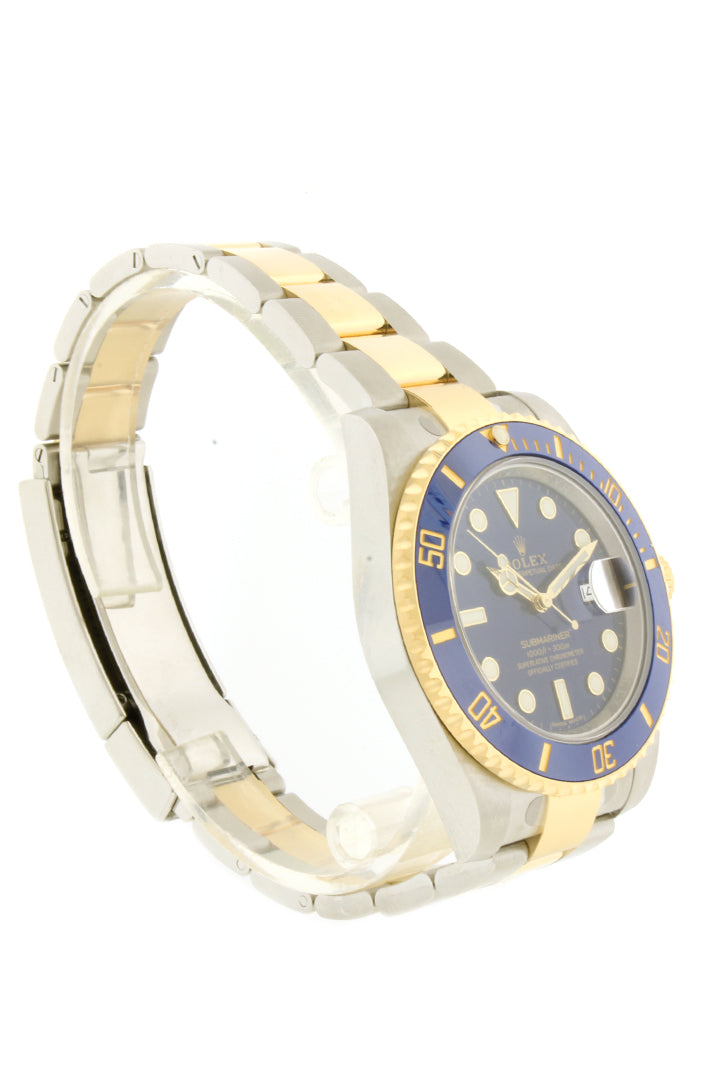 Rolex Submariner Blue Dial Stainless Steel and 18K Yellow Gold Bracelet Automatic Men's Watch 116613LB