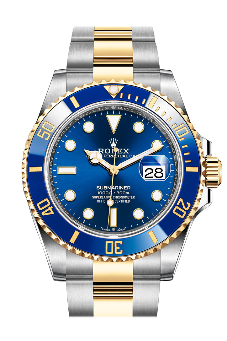 Rolex Submariner 41 Blue Dial Stainless Steel and 18K Yellow Gold Bracelet Automatic Men's Watch 126613LB