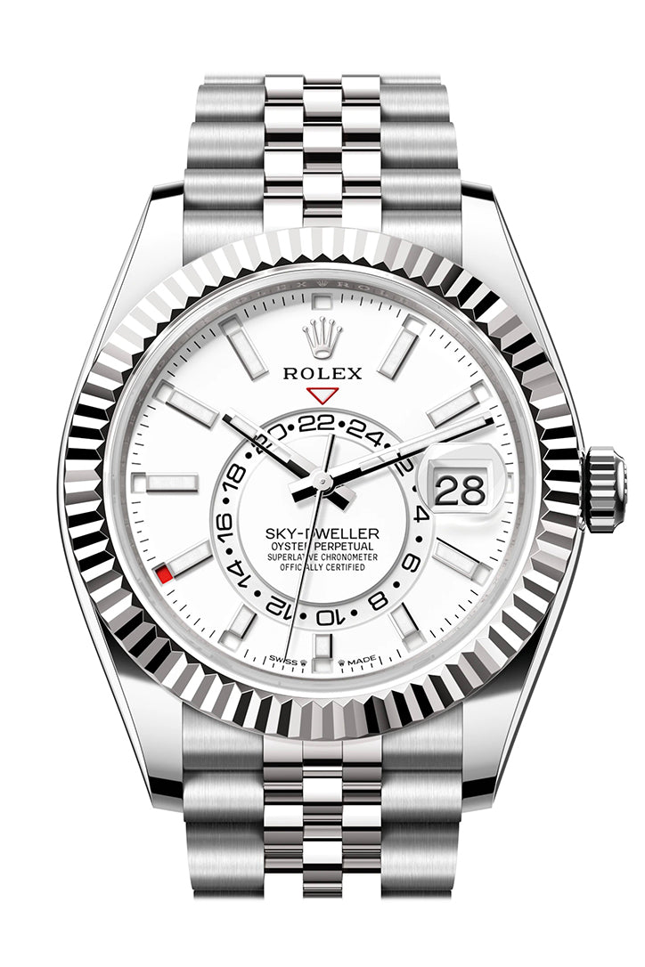 Rolex Sky Dweller 42 Black Dial Stainless Steel Oyster Mens Watch 336934