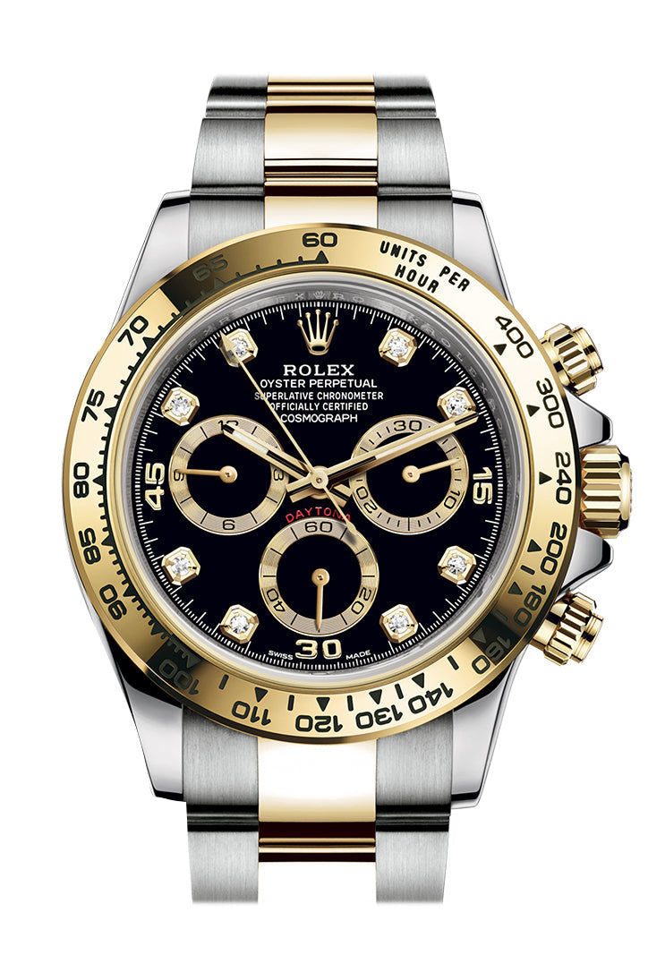 Rolex Cosmograph Daytona Black Mother of Pearl Diamond Dial White Gold Oyster Men's Watch 116509