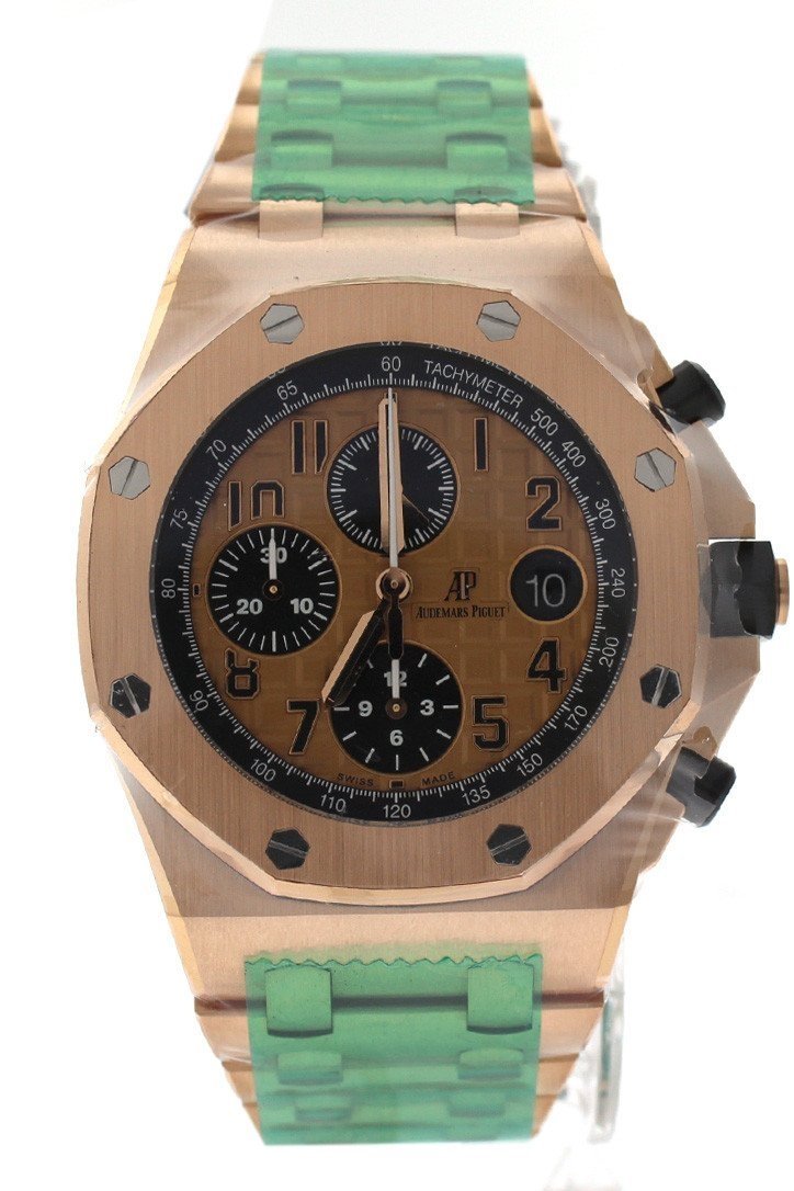 Audemars Piguet Royal Oak Offshore Chronograph Pink Gold Dial 18Kt Mens Watch 26470Or.oo.1000Or.01