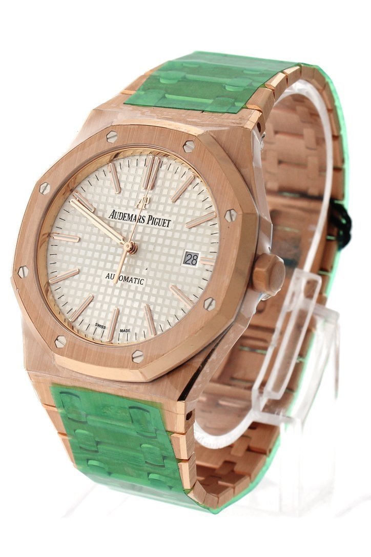 Audemars Piguet Royal Oak 41Mm White Dial Pink Gold Watche 15400Or.oo.1220Or.02 Watch