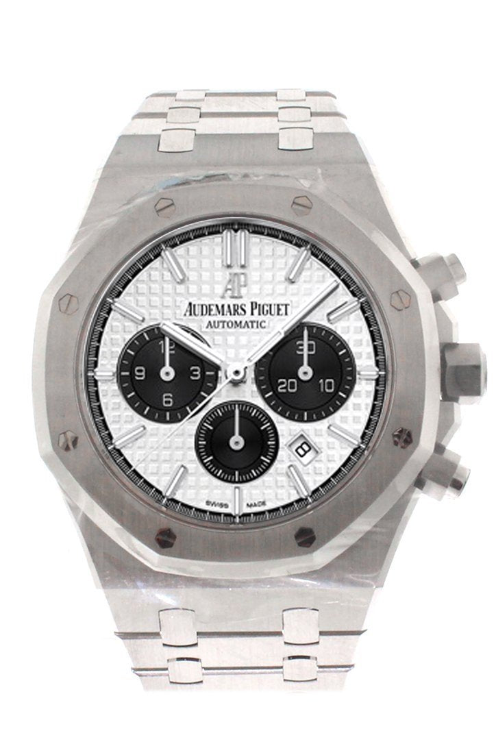 Audemars Piguet Royal Oak 41Mm Silver-Toned Dial Stainless Steel Bracelet Mens Watch