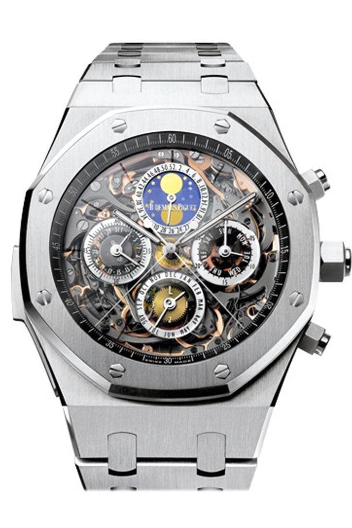 Audemars Piguet Royal Oak 44Mm Openworked Grande Complication Sapphire Dial Titanium Mens Watch