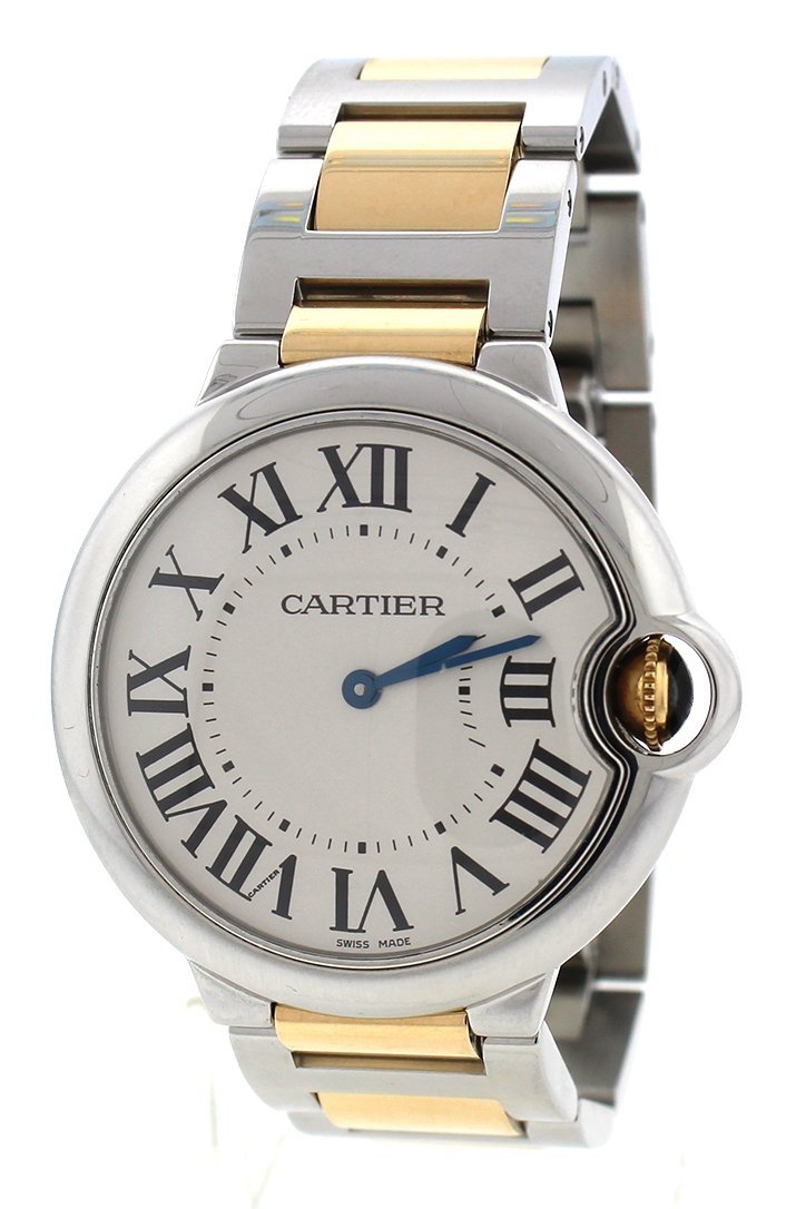 Cartier Ballon Bleu 36Mm Steel Yellow Gold Ladies Watch W69008Z3 Pre-Owned-Watches