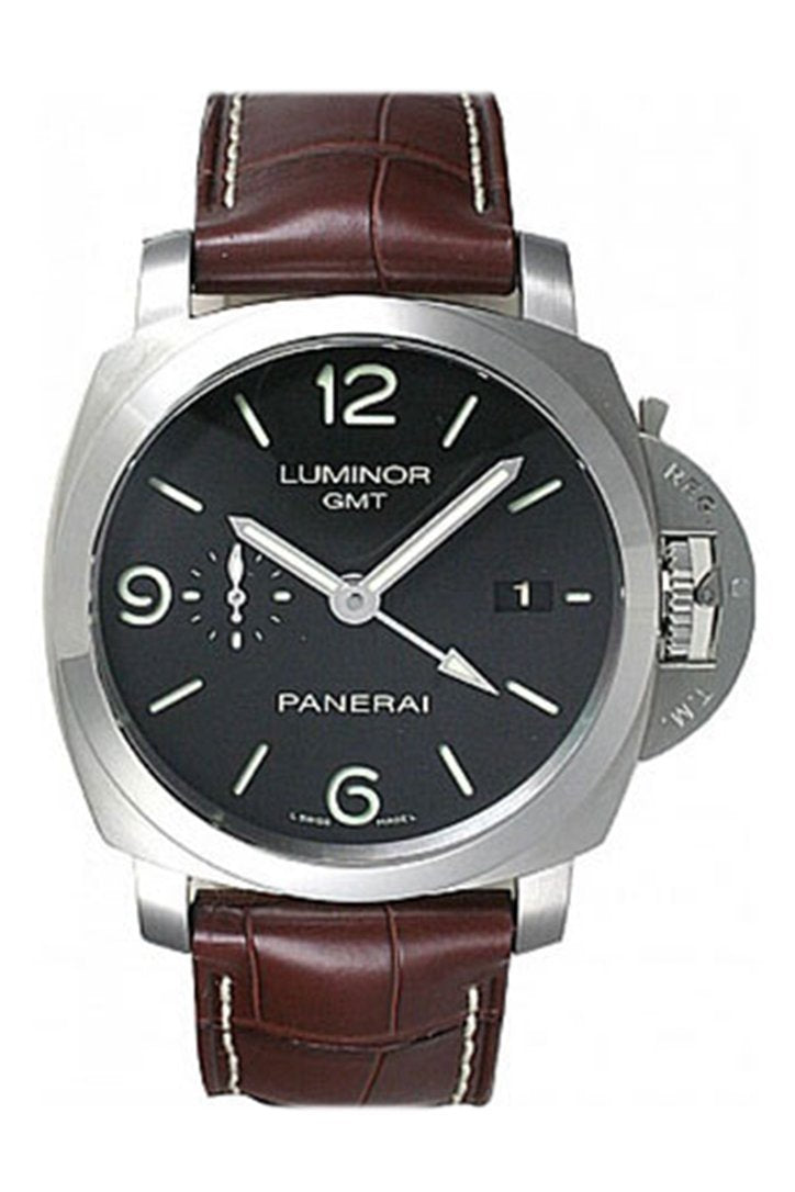 Panerai Luminor 1950 3-Days Automatic Gmt Mens Watch Pam00320 Black
