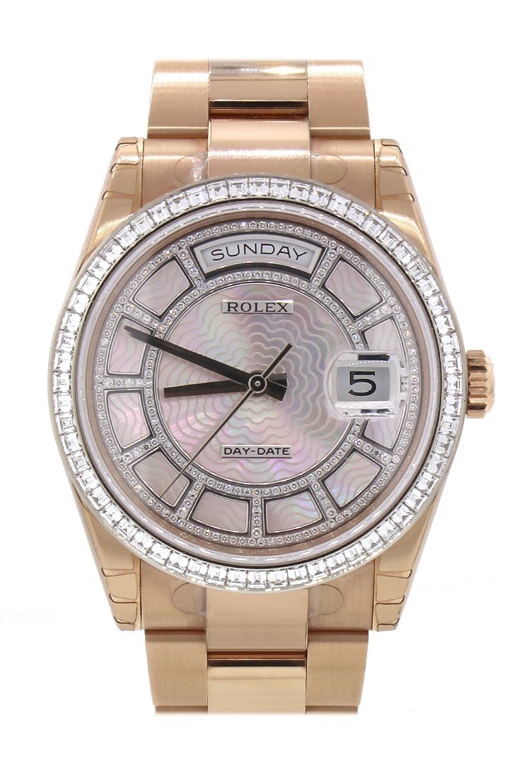 Rolex Day-Date 36 18 ct Everose Gold Watch 118205 Pre-Owned