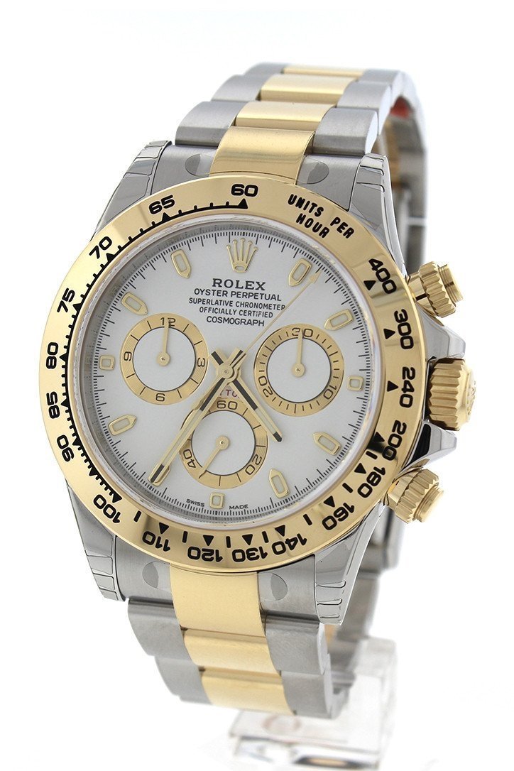 Rolex Cosmograph Daytona White Dial Stainless Steel And Gold Mens Watch 116503