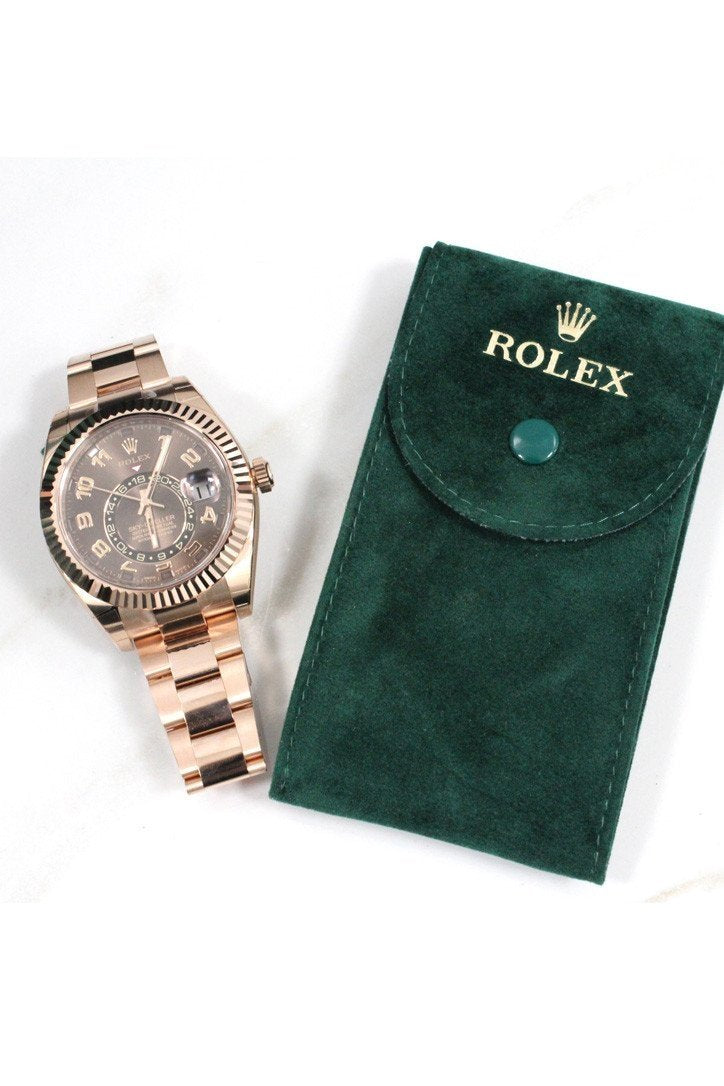 ROLEX Sky-Dweller 42 Chocolate Dial Rose Gold Men's Watch 326935