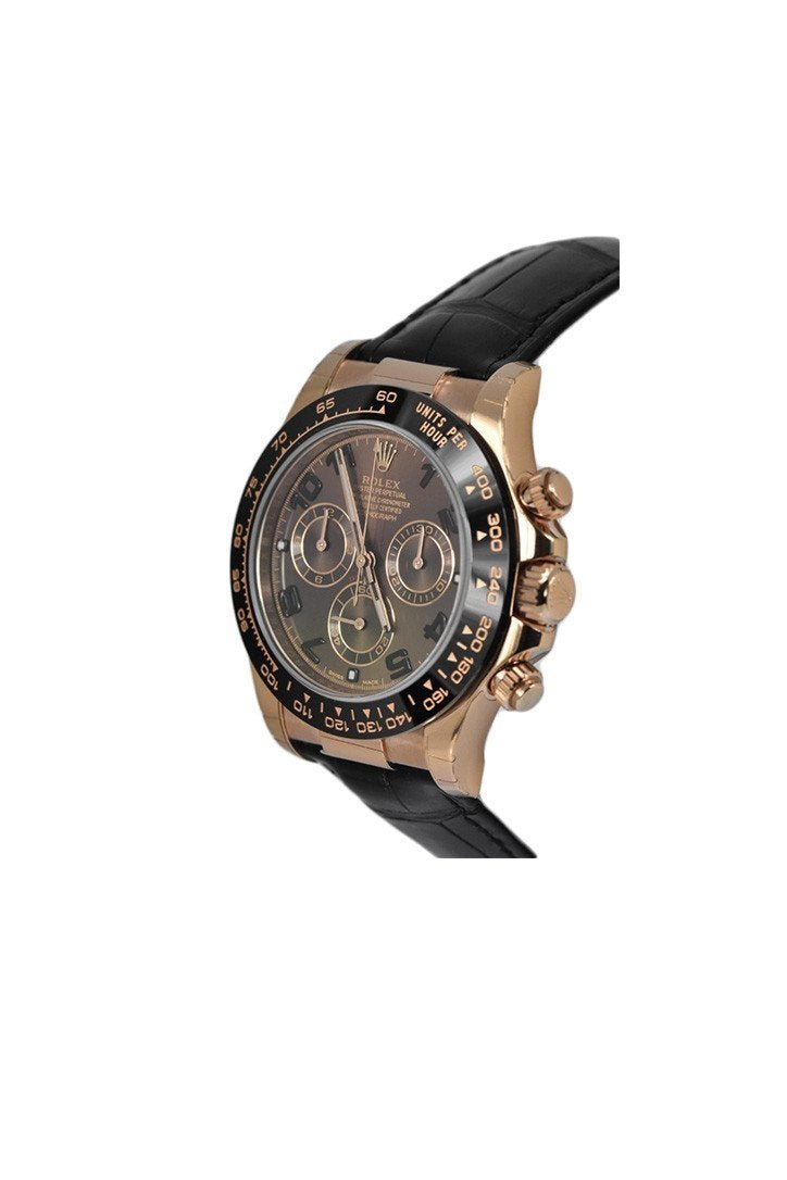 Rolex Cosmograph Daytona 40 Chocolate Dial 18K Rose Gold Mens Watch 116515