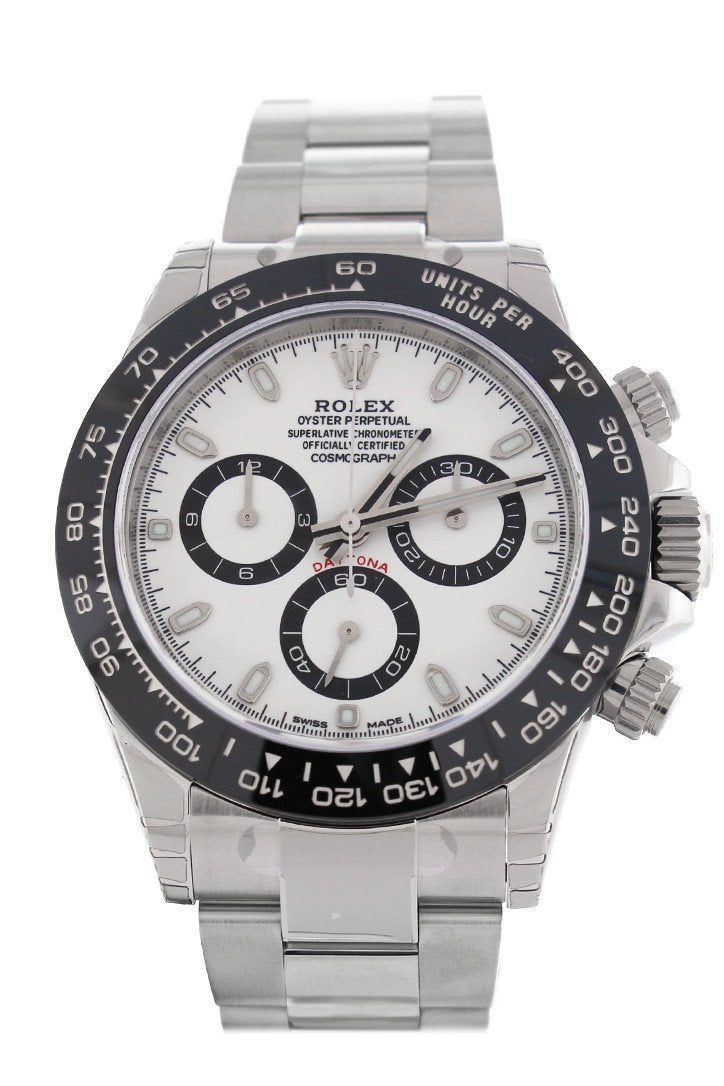 Rolex Cosmograph Daytona 40 White Dial Stainless Steel Oyster Mens Watch 116500Ln
