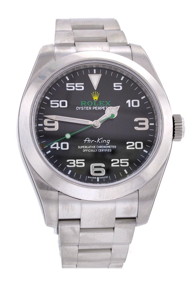 Rolex Air King Black Dial Stainless Steel Men's Watch 116900
