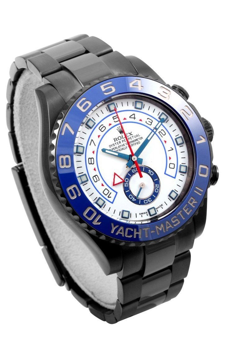 ROLEX BLACK PVD YACHT MASTER 40 DARK White DIAL STEEL BLACK BOC