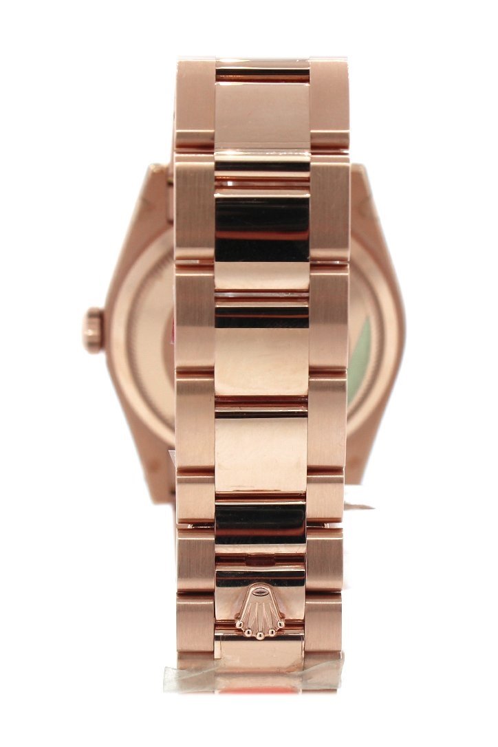 Rolex Day-Date 36 Carousel of pink mother-of-pearl Dial Fluted Bezel Oyster Everose Gold Watch 118235