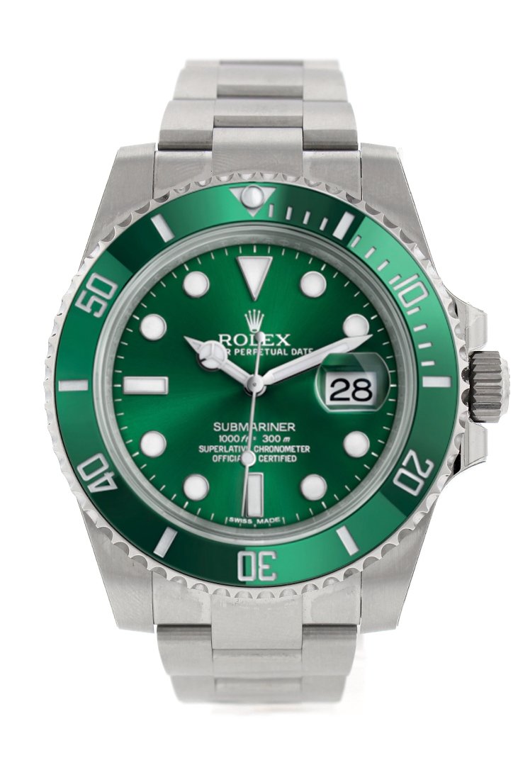 Rolex Submariner Date Hulk Green Dial & Bezel Men's Watch 116610LV-0002 - 116610LV-0002-PO