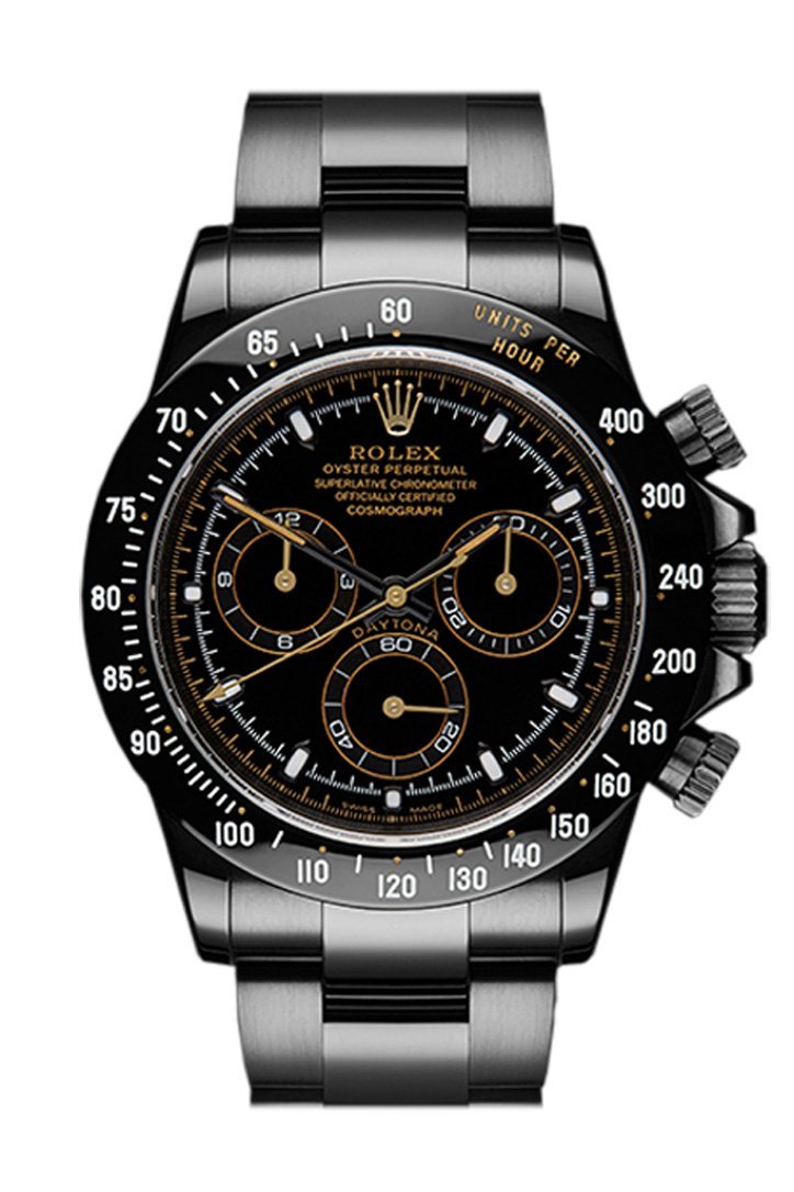 ROLEX Black-PVD Cosmograph Daytona Black Dial Stainless Steel Black BOC Coating Oyster Men's Watch